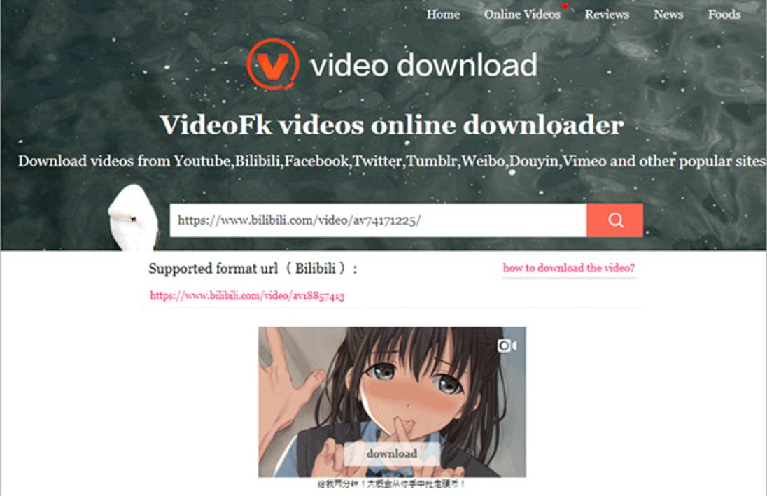 best-online-bilibili-video-downloader-videofk-4