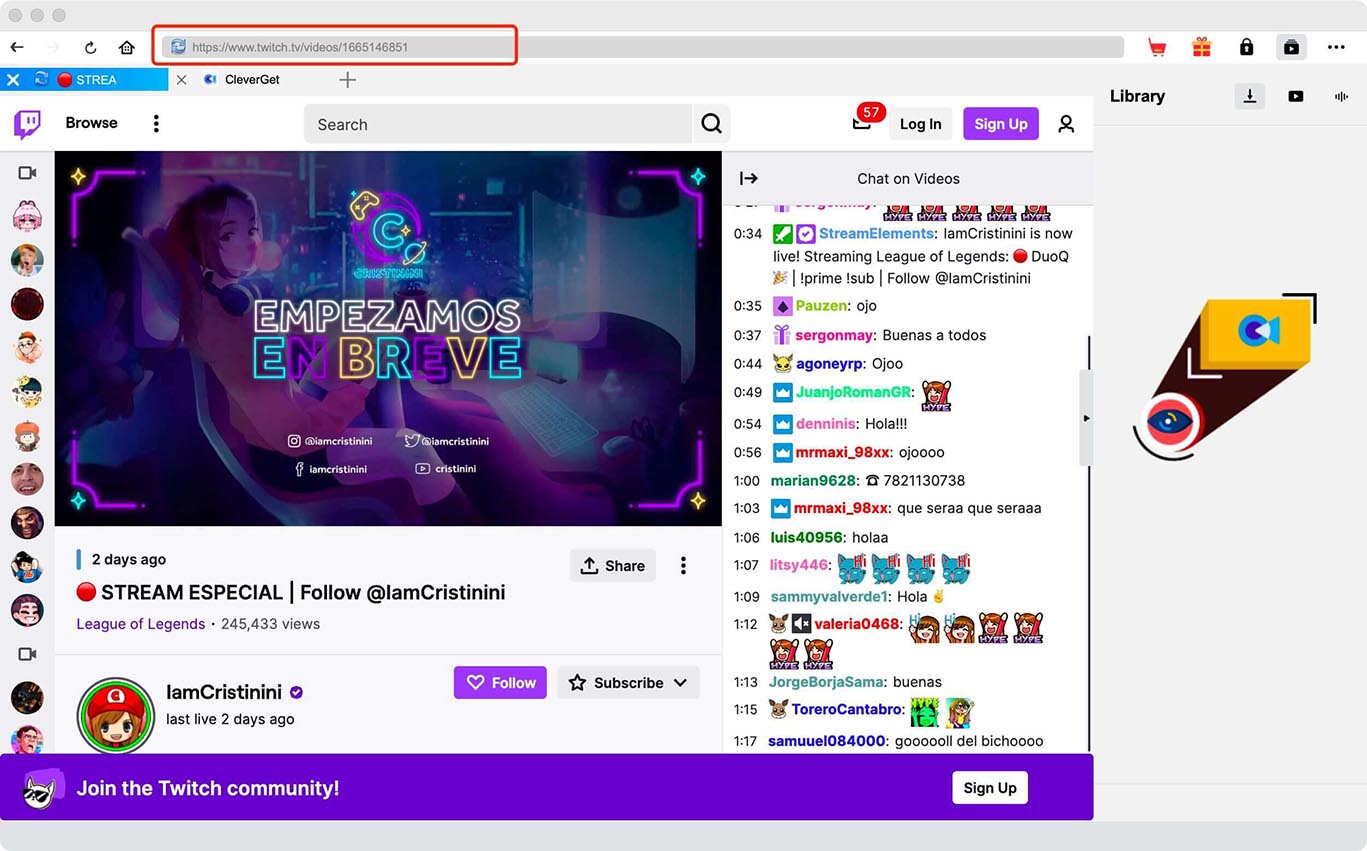  Twitch-to-mp3-CleverGet-locate-video  